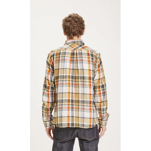Kenntnisgecotton Bekleidung Larch regelmäßiges Fit Big Checked Shirt